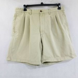 Ruff Hewn Mens Pleated Shorts Golf Khaki 38